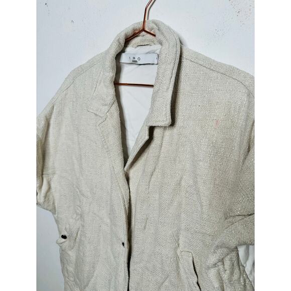 IRO Off-White Linen Blend Dropped Sleeves Oversized IIija Jacket size 42 - Picture 8 of 16